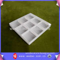 White acrylic quadrilled tray